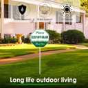 Keep Off Grass Sign 2 Pack, Please Be Respectful, 10" x 10" Rust Free Reflective Aluminum Metal Sign, With 28" Long Metal Stake, Fade Resistant, Waterproof, Easy to Mount, For Outdoor Yard