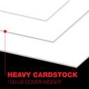Accent Opaque 17 x 11 White Cardstock Paper, 100lb, 271gsm 200 Sheets (1 Ream) Premium Smooth Heavy Cardstock, Printer Paper for Invitations, Cards, Menus, Business Cards 188093R
