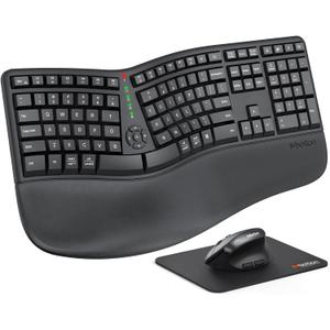 MEETION Ergonomic Keyboard and Mouse Combo, Split Design, Vertical Mouse