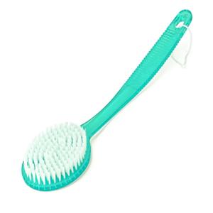 DecorRack Bath Brush with Bristles, Long Handle for Exfoliating Back, Body, and Feet, Bath and Shower Scrubber, Green (Pack of 2)