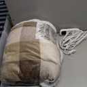 Heated Blanket Electric Throw-50''x60''Ultra Soft Cozy Plaid Flannel Fast Heating Electric Blanket with 10 Heat Levels & 10 Hours Auto Off, ETL Certified, Keep Warm in Couch Bed Office(Khaki)