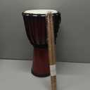 ArtCreativity 16 Inch Wooden Djembe Drum Set with Sticks, Rustic Brown Wood African Drum Design, Fun Musical Instrument for Kids and Adults, Great Gift Idea