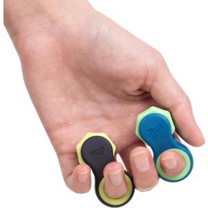 Yogi Fidget Toy  Silent Sensory Spinner for Adults & Kids  Stress Relief Fidgets for ADHD, Anxiety  Fidget Toys for Adults  Includes 5 Finger-Fit Rings  Work, School & Travel  2-Pack