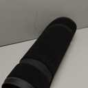 OLANLY Half Circle Door Mat Indoor Outdoor Entrance Welcome, Waterproof All-Season, All-Weather Doormat, Sturdy Natural Rubber, Low Profile, Easy Clean Patio Porch Entryway Mat, 36x24, Black