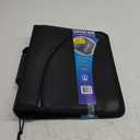 Avery 2" Inch Zipper Binder, 3 Round Rings, Durable Messenger Nylon Zipper Black Binder, Tablet Holder, 6-Pockets with 5 Tab Dividers, Carry-All Storage Binder (26051)