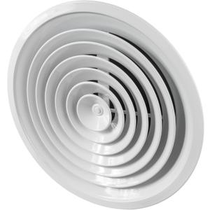 Repa Market 14 Inch (Neck) Round Aluminum Ceiling Diffuser/White Powder Coated HVAC Vent Cover/Multi-Directional Air Distribution/Supply & Exhaust Airflow for Industrial & Home Ventilation