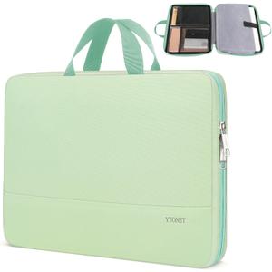 Ytonet Laptop Case, 15.6 inch Laptop Sleeve with Handle, TSA Water Resistant Computer Carrying Case Compatible for MacBook, HP, Dell, Lenovo, Asus Notebook, Gifts for Men Women, Mint Green