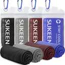 Sukeen [4 Pack Cooling Towel (40"x12"), Ice Towel, Soft Breathable Chilly Towel for Yoga, Sport, Running, Gym, Workout, Camping, Fitness, Workout & More Activities