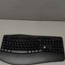 Ergonomic Wireless Keyboard with Wrist Rest, Wave Keys, Comfortable Natural Typing, 2.4GHz Full Size Ergo Wireless Computer Keyboard for Multi-OS, Windows, Mac OS Laptop/PC/Notebook (Black)