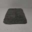 Bath Rug Mat, 30" x 20", Soft Shaggy Non-Slip Chenille Bathroom Rugs, Large Size, Super Absorbent and Thick, Machine Washable Bathroom mat, Tub and Shower, Home Decor Accessories, Dark Gray