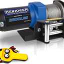 REINDEER New 12V Winch 2500lb Load Capacity Electric Winch Kit for ATV UTV Steel Cable Wire Rope with Hawse Fairlead Waterproof IP67 with Handheld Remotes