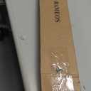 BAMEOS Wall-Mounted Wood Shelf with 5 Dual Hooks for Bathroom, Living Room, Bedroom (White-with Shelf)