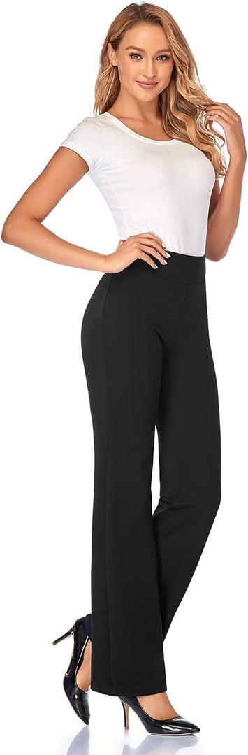 Tapata Women Pants High Waist Stretchy Bootcut Pants Tall, Petite, Regular for Office Business Casual  XL