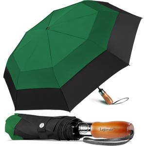 Lejorain Extra Large Folding Umbrella - Automatic Open Close Foldable Golf Umbrella Windproof Unbreakable Heavy Duty Durable for Men Women