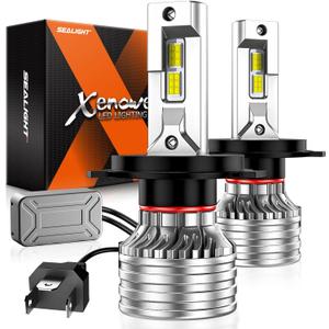 SEALIGHT X4I H4/9003/HB2 Bulbs, H4 Headlight Fog Bulbs, with Adjustable Lock Ring, Cooling Fan, Easy Installation 70,000 LM, Fog Light, Pack of 2