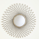 Gold Mirrors for Wall Metal Sunburst Modern Circle Mirrors for Home Décor Decorative Hanging Wall Boho Art Gift for Living Room Bedroom Entryway