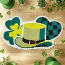 St Patricks Day Bathroom Rug Shamrock Bath Mat St Patrick's Day Decorations Rugs 31.5 x 17.7 Inch for Tub Home Living Room