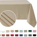 maxmill Weaved Texture Rectangle Tablecloth Water Resistant Wrinkle Free Spill-Proof, Soft Table Cloth for Dining Room Decoration, Banquet Parties Event Holiday Dinner, 60 x 84 Inch Natural