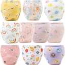 Upairy Potty Training Pants Cotton Absorbent Training Underwear for Toddler Boy and Girls 2T-5T, Soft Absorbent & Leak-Proof with Characters(10PCS, Small)