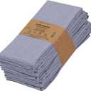 Ruvanti Cloth Napkins Set of 12, 18x18 Reusable Napkins Cloth Washable, Soft & Durable Table Napkin, Poly Cotton Fabric Dinner Napkins for Parties, Christmas, Thanksgiving, Weddings - Amazon