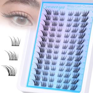 Manga Lash Clusters Fairy Cat Eye Lash Clusters Natural Fox Eye Eyelashes Clusters Wispy C Curl Cluster Eyelash Extensions Anime DIY Individual Lashes Natural Look by Geeneiya, Left and Right