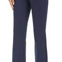 iChosy Women's Stretchy Straight Leg Dress Work Pants Business Office Casual Slacks with Pockets, 8x32 Inches