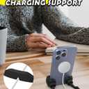 2 x Stocking Stuffers for Teens Girls Women Adults Gifts: Lazy Cell Phone Stand Unique Gesture Phone Holder for Desk Gag Gifts for Teenage Boys Men Cool Gadget Funny White Elephant Trendy Stuff Christmas (2, Black&Purple)