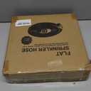 Sprinkler Hose with Holes, Flat Soaker Hoses 50 ft (25 ft 2pack) with Garden Staples and Splitters, PVC Drip Line Irrigation Watering Hoses for Lawn,Garden Beds (50 ft) (Black)