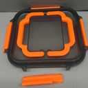 Stainless Steel Salad Container for Lunch,64-oz Portable Salad Bowls with 4-Compartment Bento-Style Tray,Leak-Proof Salad Containes for work picnic(Orange)