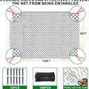 BSTPCOO Bird Netting 50'x100' with 3/4" Mesh Hawk Net for Chicken Run,Poultry Netting Heavy Duty Nylon Aviary Net for Chicken Coop Roof Garden Nettings for Fruit Trees Plant