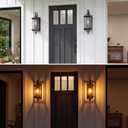 Large Solid Copper Outdoor Wall Light, 20" Oil Rubbed Bronze Porch Lantern with Clear Beveled Glass, Exterior Wall Sconce for Front Door, Garage, Patio, Weather Resistant, E26 Base