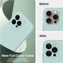 FireNova Designed for iPhone 16 Pro Case, Silicone Upgraded (Camera Protection) Phone Case with (2 Screen Protectors), Soft Anti-Scratch Microfiber Lining Inside, 2024, Mint Green