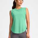 Soothfeel Women's Workout Tops for Women Sleeveless Tennis Yoga Shirts Lightweight Loose Athletic Running Tank Tops, S