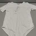 MANGOPOP Women's Round Neck Short Sleeve Bodysuit T Shirts Basic Body Suit Tops (X-Large)