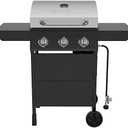 Nexgrill 3-Burner Propane Gas Grill with Side Tables, 27,000BTUs, Stainless Steel Lid, Spacious 429 SQ. In. Cooking Space, BBQ Grill for Outdoor Cooking, Patios, Parties, and More - 720-1012
