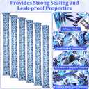 6 Pack 0.7mm Thicker Pool Cover Water Bags Winter Water Tubes 8 ft PVC Pool Cover Weights Printed Pattern Heavy Duty 3 Layer Composite Material for Inground Swimming Winter Winterizing