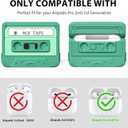 AirPods Pro 2 Case Cover, KOREDA Cute Funny Cassette Tape Design Cartoon Silicone Protective Case for AirPods Pro 2nd/1st Generation (Green)