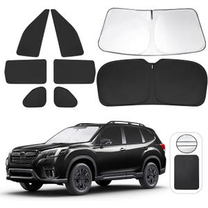TINGLU Window Shades for Subaru Forester 2019-2024 Accessories Car Side Full Windows Rear Triangular Windshield Sun Shade Sun UV Rays & Privacy Protection for Camping, Napping, and Relaxing 8PCS