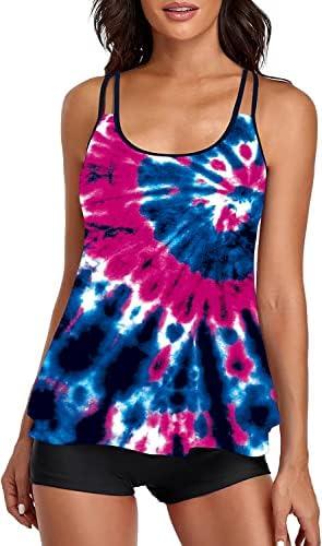 B2prity Tankini Swimsuits for Women Two Piece Bathing Suits Tummy Control Long Torso Tank Tops with Shorts, XL B2prity Tankini Swimsuits for Women Two Piece Bathing Suits Tummy Control Long Torso Tank Tops with Shorts, XL