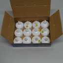 12 Pack Waterproof Flameless Floating Tealights, Christmas Battery tealights, Battery Operated Flickering Floating Tea Lights Candles in Warm Yellow for Wedding, Party, Bath, Hot Tub, Spa, Pool, Pond