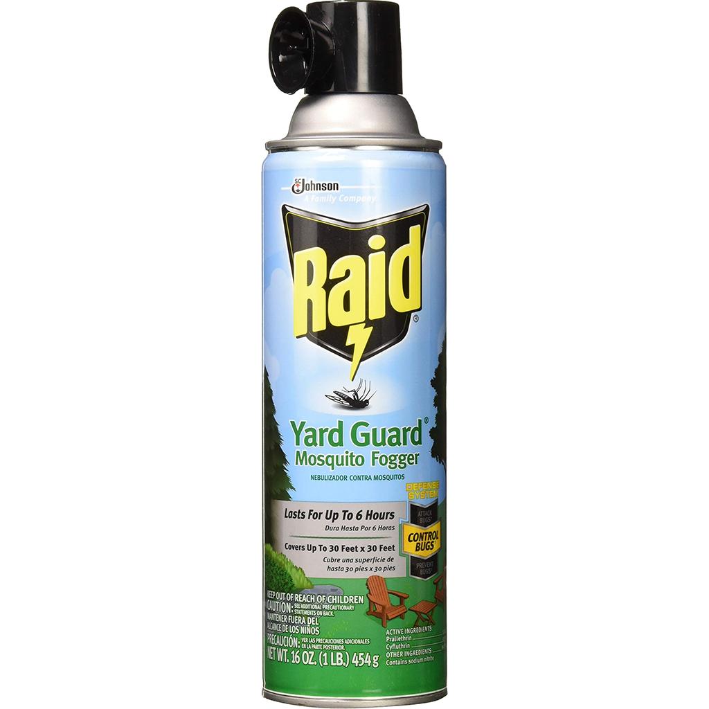 Raid Yard Guard Mosquito Fogger for Outdoor Yard Patio Deck and Garden Mosquito Control Aerosol Spray 16 Ounce (Pack of 7)