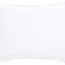Amazon Basics Lightweight 2-Piece Microfiber Duvet Cover Set with Zipper Closure, Twin/Twin XL, Bright White