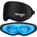 NEWGO 3D Cooling Sleep Mask, Weighted Cooling Gel Eye Mask for Sleeping, Cold Eye Mask, Hot Cold Therapy Blackout Sleep Mask for Puffiness, Dark Circles, Dry Eyes, Headaches and Stress Relief