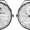 Simple Deluxe 20 Inch High Velocity 3 Speed, Black Wall-Mount Fan for Warehouse, Greenhouse, Workshop, Patio, Factory and Basement