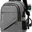 Large Laptop Backpack 17.3 inch Durable Waterproof Travel College Backpack Bookbag for Men & Women Business Backpack with USB Charging Port and Headset Port Dark Gray