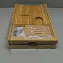Premium Bathtub Tray Caddy, Expandable Bath Tray, Unique House Warming Gifts, New Home, Anniversary and Wedding Gifts for Couple, Bridal Shower Gift for Women (Bamboo)
