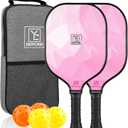 YC DGYCASI Pickleball Paddles Set of 2, 2026 USAPA Approved Pickleball Set, Fiberglass Lightweight Pickle Ball Rackets 2 Pack, 2 Outdoor Pickleball, 2 Indoor Pickleball Balls, 1 Pickleball Bag