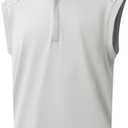 M MAELREG Golf Vests For Men Dry Fit Lightweight Moisture Wicking Performance Sports Breathable Golf 1/4 Zip Pullover Men, Large