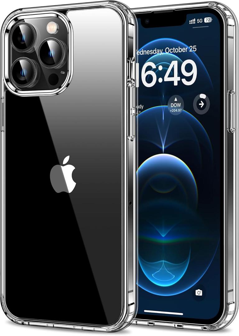 HOOMIL Case for iPhone 12 Pro Max 6.7-Inch, Non-Yellowing, Drop Protection, Anti-Scratch Transparent Hard Back Phone Cover - Crystal Clear