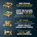 Golden Home Essentials 58in x 80in Heavy Duty Bunkie Board for Queen Size Bed, Extra Sturdy Bed Board for Frame - Low Profile Under Mattress Support Board to Stop Sagging Mattress
